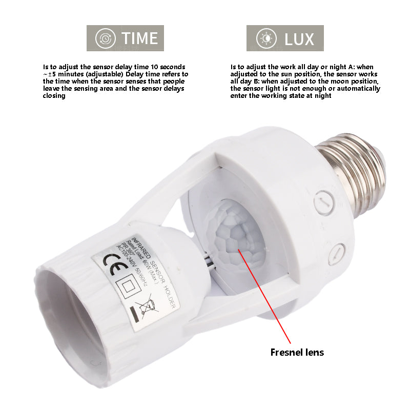 Smart Motion Sensor Light Bulb Holder