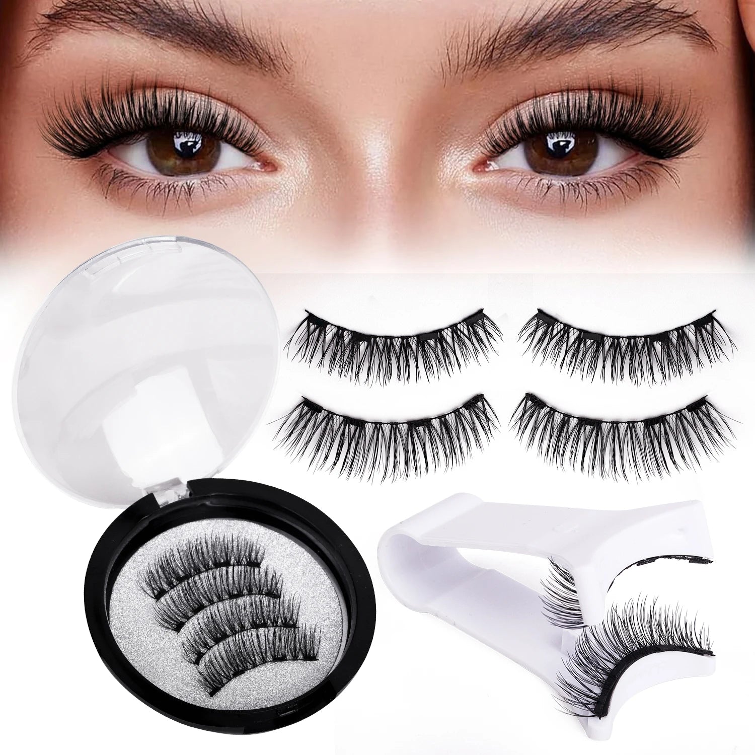 Hot Magnetic Eyelashes Set: Reusable