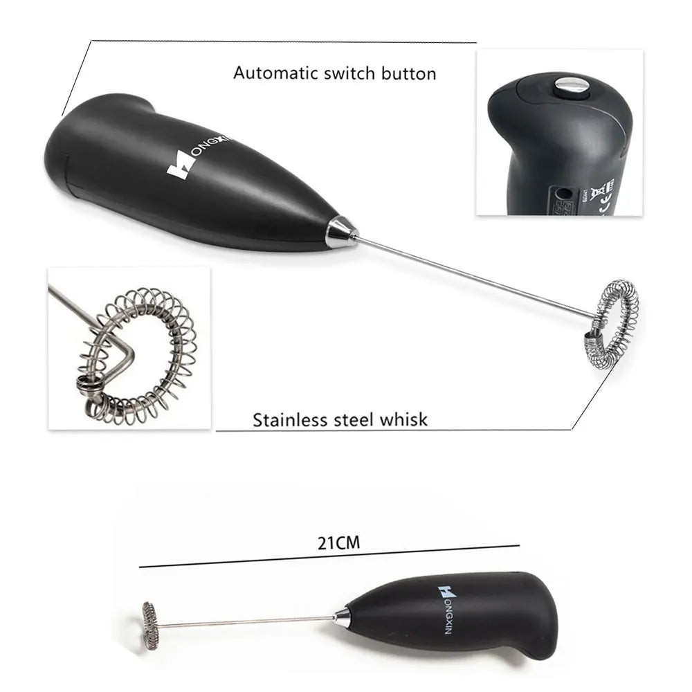 Portable Mini Electric Foamer Coffee Maker Egg Beater for Cappuccino Stirrer