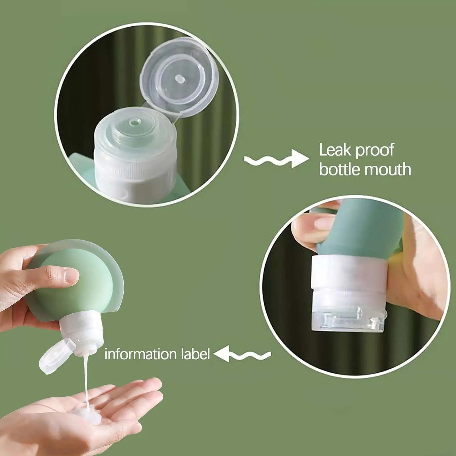 silicone travel dispenser bottles