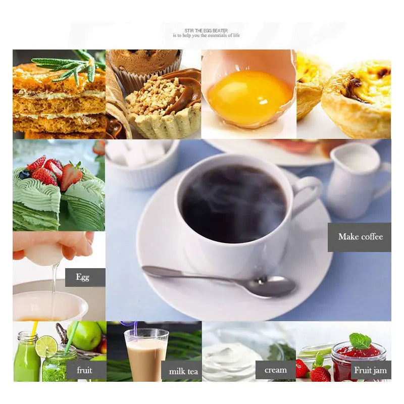 Portable Mini Electric Foamer Coffee Maker Egg Beater for Cappuccino Stirrer