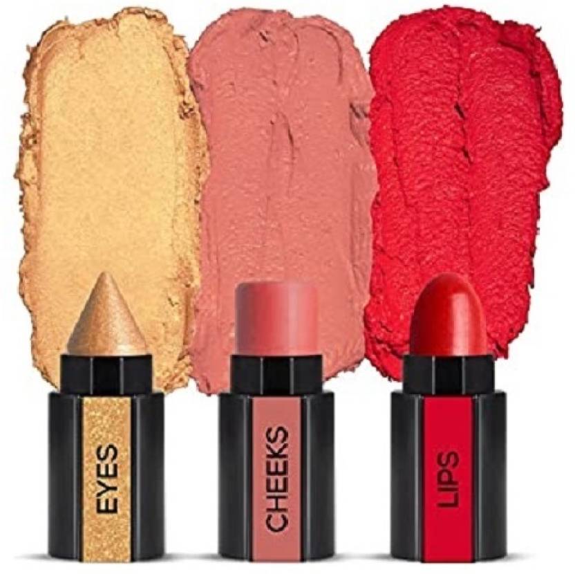 3 in 1 Makeup Stick With Eye Shadow, Blush & Lipstick