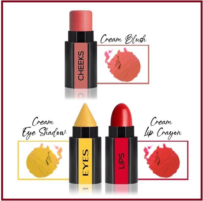 3 in 1 Makeup Stick With Eye Shadow, Blush & Lipstick