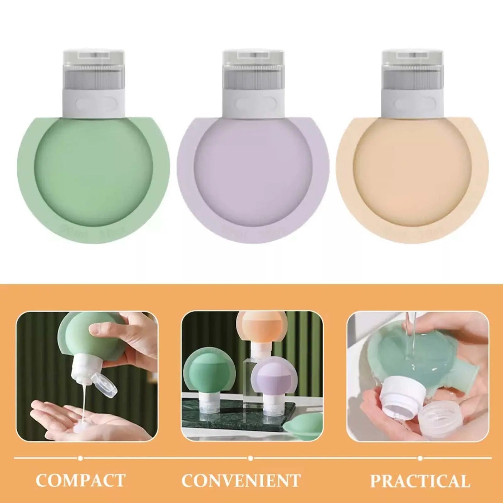 silicone travel dispenser bottles