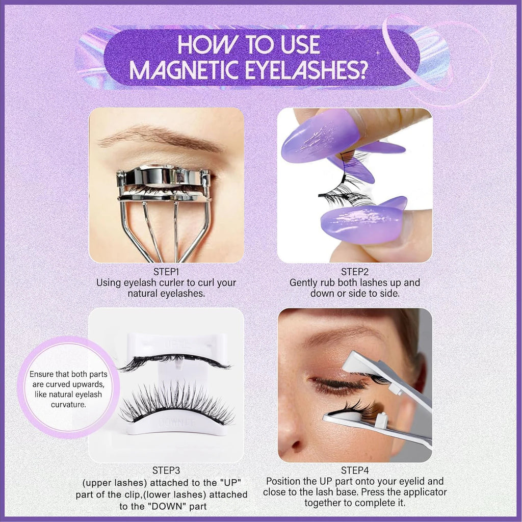 Hot Magnetic Eyelashes Set: Reusable