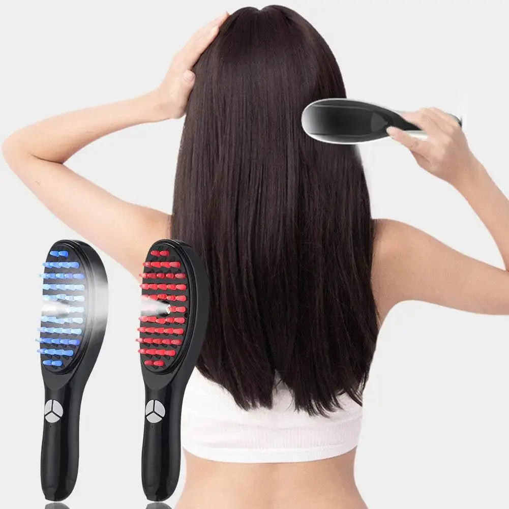 Electric Spray Massage Comb Hair Growth Vibration Head Massager Brush
