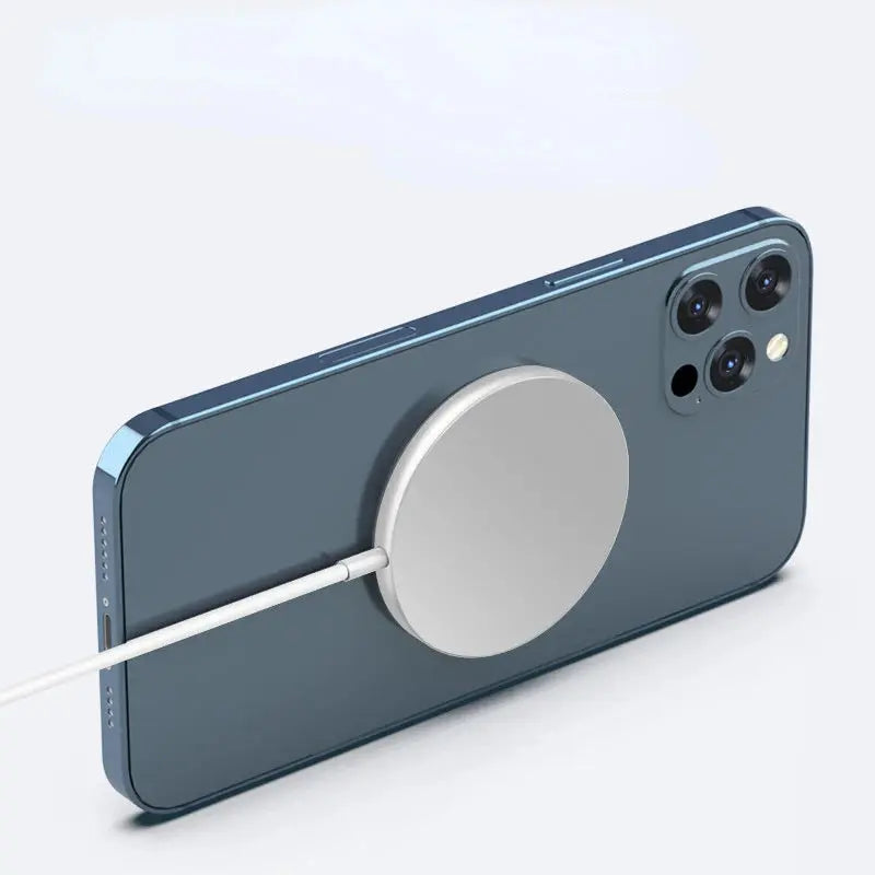 Portable Wireless Charger - 15W Safe Magnetic Charging for Smartphones