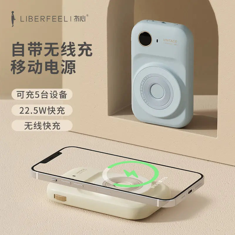 Magnetic Power Bank - Juxin 10000mAh USB Dual-Wire Fast Charging