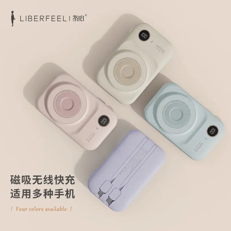 Magnetic Power Bank - Juxin 10000mAh USB Dual-Wire Fast Charging