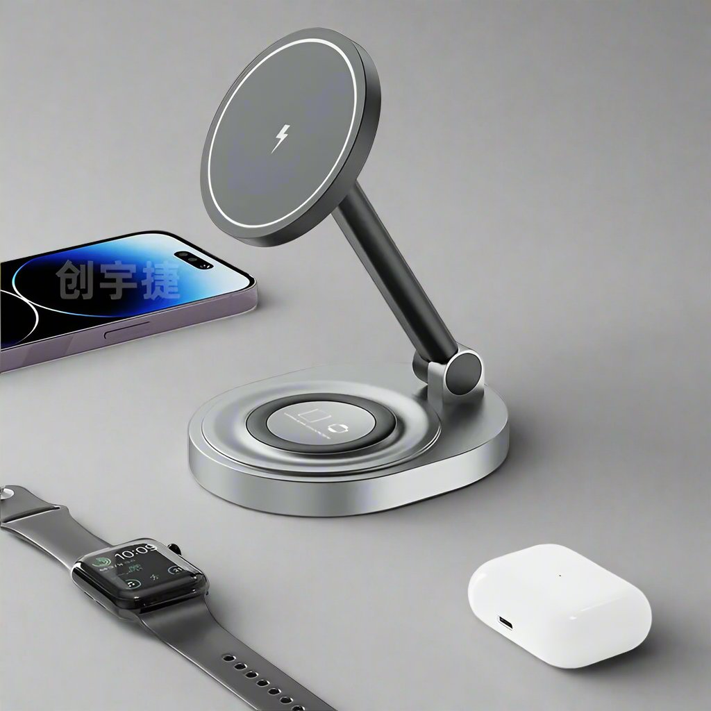 W14 Magnetic Wireless Charger | Three-in-One Fast Charging Station PRO GADGETS