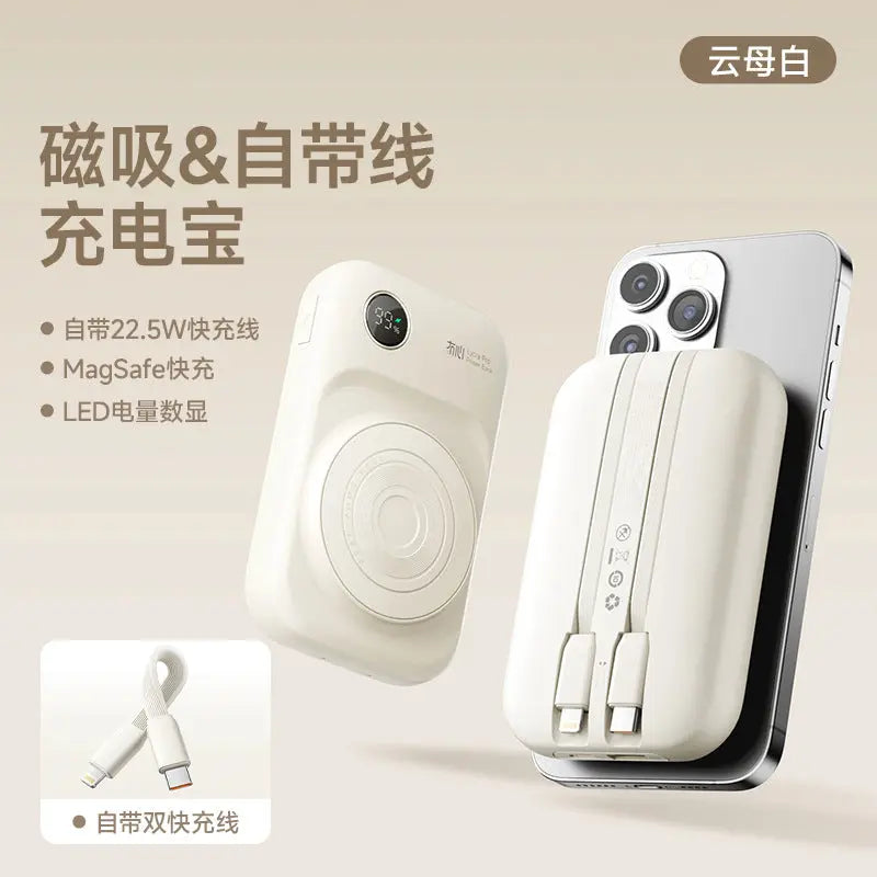 Juxin 10000mAh Magnetic Power Bank | USB Dual-Wire Fast Charging PRO GADGETS