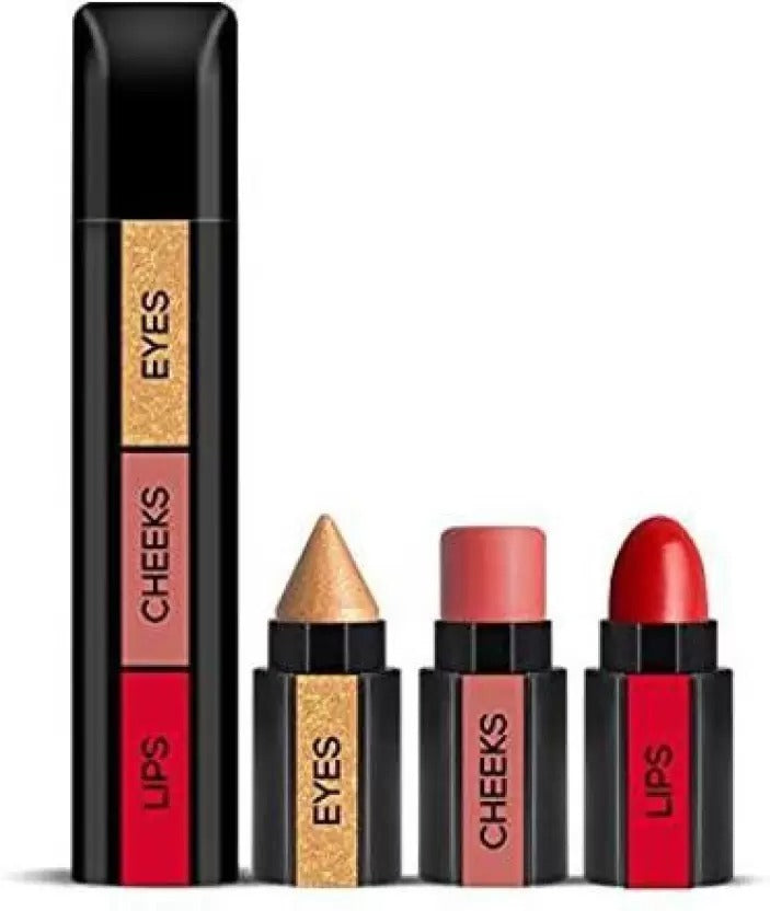 3 in 1 Makeup Stick With Eye Shadow, Blush & Lipstick